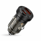 AVTO POLNILEC TECH-PROTECT CC30W 2-PORT CAR CHARGER PD30W/QC3.0 BLACK