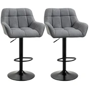 Homestar Set barskih stolov 2 kosa 575x525x93-114 cm siva