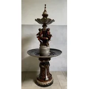 Casa Padrino luxury baroque bronze fountain bronze/gold A� 110 x H. 244 cm - Magnificent baroque bronze garden fountain - Baroque style garden decoration bronze fountain