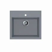 Granitna sudopera MILO RETTO 56x51 Diamond grey sa sifonom