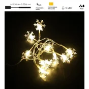 Vito LED božična razsvetljava toplo bela 1m 10 snežink 2xAA IP20 NATALE-14