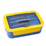 Lunch box, 3 compartments, plastic - Zokura