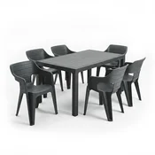 Set vrtnega pohištva Demi 6+1 grafit