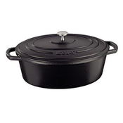 Kela Ponev KL-12473 Cast iron baking pan with lid CALIDO 33x26 cm black