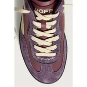 HOFF za ženske. 22562006 Alley Aubergine lila usnjeni copati (36), Ravna stran, Čipke, Priložnostno, Vijolična