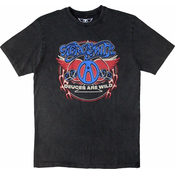 Aerosmith Majica Rainbow Spade Stone Wash Unisex Charcoal Grey XL