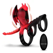 Vibracijski obroček za penis Creature Cocks - Dragon Flight, 9,9 cm
