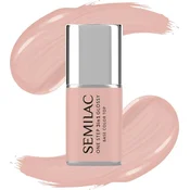 Semilac One Step Glossy 3v1 hibridni lak za nohte S450 svetlo breskev 7 ml