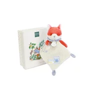 Doudou Darilni set Plišasta lisica Romarin z ropotuljico 21 cm