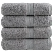 Vidaxl Premium brisače za goste SOLUND 4 kosi sive 30x50 cm 600 g/m2