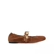 Stuart Weitzman Balerinke Socharming Mary Jane SN125 Rjava