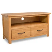 Vidaxl TV omarica 90x35x48 cm trdna hrastovina