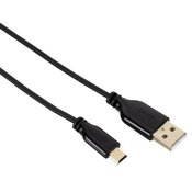 HAMA USB 2.0 priključni kabel, vtič A - mini B (B5 pin), 0,75 m, črn