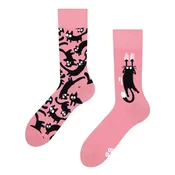 Nogavice DEDOLES - dolge, Pink Cats, 39-42