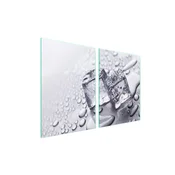 shumee Steklena zaščitna plošča za štedilnik 2x45x52 Ice