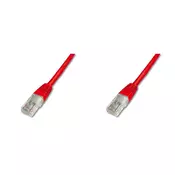 CAT 5e U-UTP patch cord,PVC AWG 26/7, length 1.5 m, color red