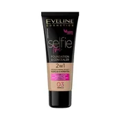 EVELINE Selfie Time tekoči puder 03 Vanilija 30 ml