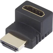 SpeaKa Professional HDMI adapter [1x moški konektor HDMI - 1x ženski konektor HDMI] Kot 270 ° navzgor pozlačeni konektorji SpeaKa Professional, (20430108)