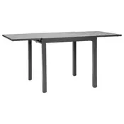 VEVOR Jedilna miza za teraso 800-1600x800x750 mm temno siva