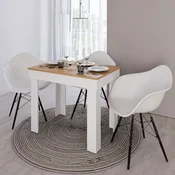 Homestyle4U Jedilna miza, 90x73x60 cm, bela