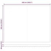 Zamjensko platno za tendu Zelena i bijela 430 x 345 cm