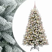 Vidaxl Umjetno božično drevo z okrasnimi kroglami 240 cm 300 LED