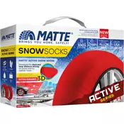 WeGeek Active Series 1 Pair Snow Socks for Cars, SUVs, 4 x 4, Vans with European Approval EN 16662-1, which connects the snow socks to the snow chains, size L (pair), assembly 2 min.