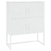Vidaxl Visoka omarica bela 80x35x100 cm jeklo