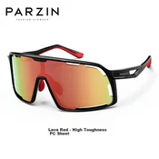 Parzin Unisex naocare za sunce, Crno-crvene