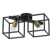 FORMA Zidna lampa F7275-2Z 2xE27 Crna-Zlatne boje