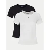 Tommy Jeans Majica ESSENTIAL črna/bela