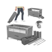Kidnort Naste prenosivi krevetac light grey mélange