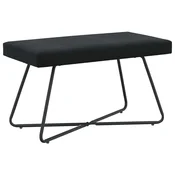vidaXL klop Enobarvno Črna 80 x 40 x 45 cm Žamet