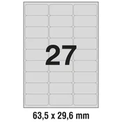 ETIKETE LASER  63,5X29,6MM POLIESTER PK20L ZWECKFORM L6011-20 SREBRNE