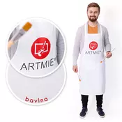 Pamučna kecelja sa logom ARTMIE - bela (radna odeća za)