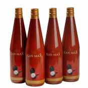 XAN-MAX XAN-MAX 100% mangostin sok (4 steklenice + GRATIS kozarec)