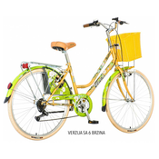 VISITOR Gradski bicikl Fashion Bamboo FAM262S6#13 Zeleno-žuto-beli
