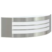 Vidaxl Zunanja stenska luč srebrna 32 x 10 x 10 cm