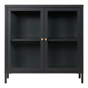 Črna kovinska vitrina 80x80 cm Dalby – House Nordic