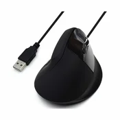 Miška vertikalna Ewent optična USB črna