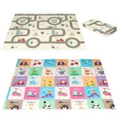 ECO TOYS Edukativna podloga sa dva lica 178x198cm, Animals