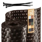 KADAX Rjavi ograjni trak za ograjne panele, 19 cm, 2,55 m, zaščita za ograjo