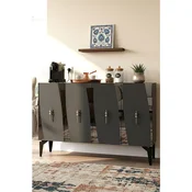 Hanah Home komoda Elips 120, 120 cm, antracit / srebrna