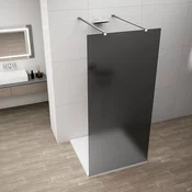 ESCA CHROME Enodelna steklena plošča za prho, prostostoječa, dimljeno steklo, 1500 mm - Polysan - ESCA - 36 - Enostranski zaslon Walk - 1500 - 2100 - 8 - 14
