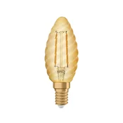 Radium LED Essence Ambiente E14 2,5W zlato z žlebovi - prozorno zlata