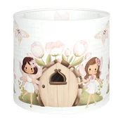 Brilagi - Univerzalni abažur BOBO E27 precnika 15 cm bela/ružicasta/sa motivom vila