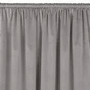 Curtain VILA color gray style classic 5 cm pole pocket velvet 135x225 HOMEDE