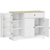 Homestar Kuhinjski kabinet z drsnimi vrati 100x40x81 cm bela omara za shranjevanje