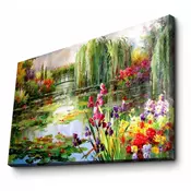 Reprodukcija na platnu Impressionist Garden, 70 x 45 cm