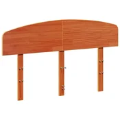 Vidaxl Vzglavje voščeno rjava 120 cm trdna borovina